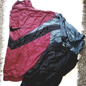 Maroon Burgendy Nike Windbreaker Sweatsuit Outfit